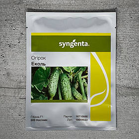 Огірок Еколь F1 500 шт партенокарпічний насіння пакетоване Syngenta