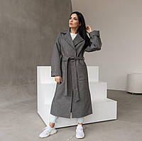 Элегантное молодежное женское демисезонное пальто "Палермо", серый