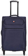 Тканевый большой чемодан Swissbrand Hamilton на 95 л, синий