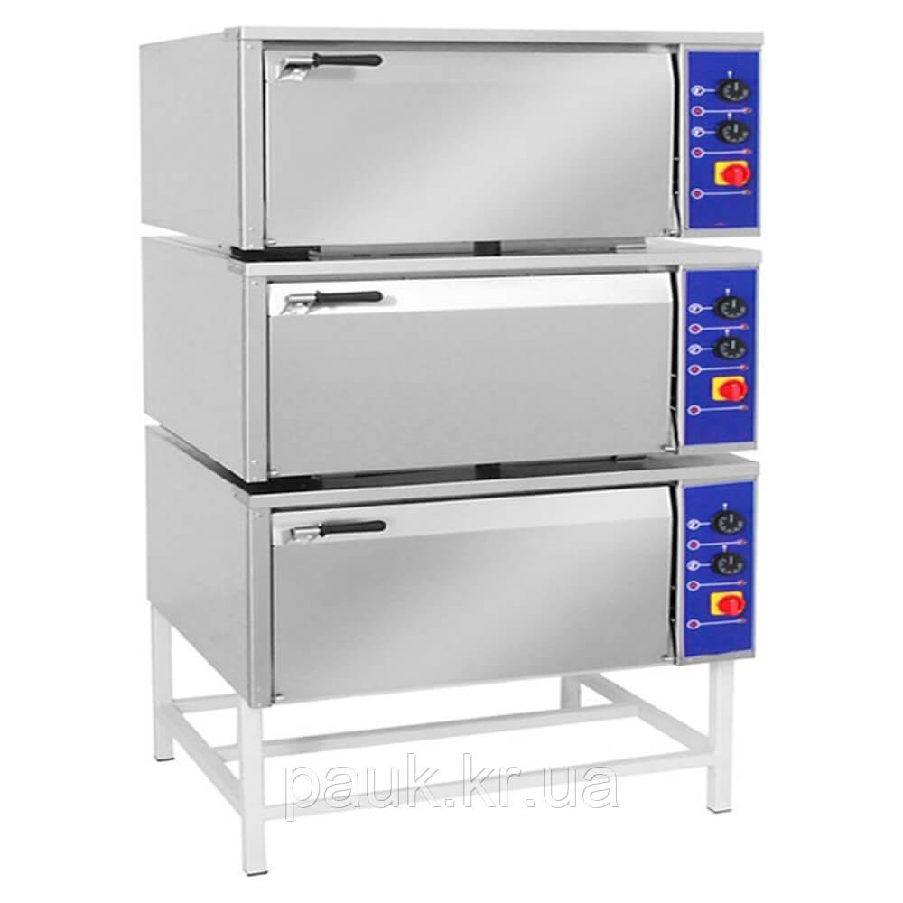 Промислова електична духовка ШЖ-3М, електрична піч професійна, промислова жарочна шафа, електропіч трьохсекційна, фото 1