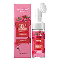 Пенка-мусс с щеточкой для умывания с гранатом и розой Sersanlove Pomegranate Rose Cleansing Foam, 120млл