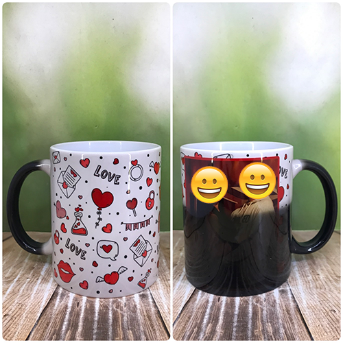 Друк на чашках,Чашка хамеліон "Love", фото 1