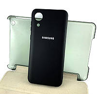 Чехол на Samsung Galaxy A03 Core, A032 накладка бампер Silicone Case Full силиконовый матовый черный