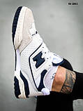 Кросівки чоловічі New Balance 550 білі з синім шкіра демісезонні стильні Нью Беленс, фото 9