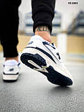Кросівки чоловічі New Balance 550 білі з синім шкіра демісезонні стильні Нью Беленс, фото 10