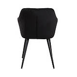 Крісло обіднє Арно 835х520х605 мм чорного кольору для відвідувачів, фото 3