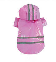 Одежда для собак Дождевик с капюшоном Розовый S