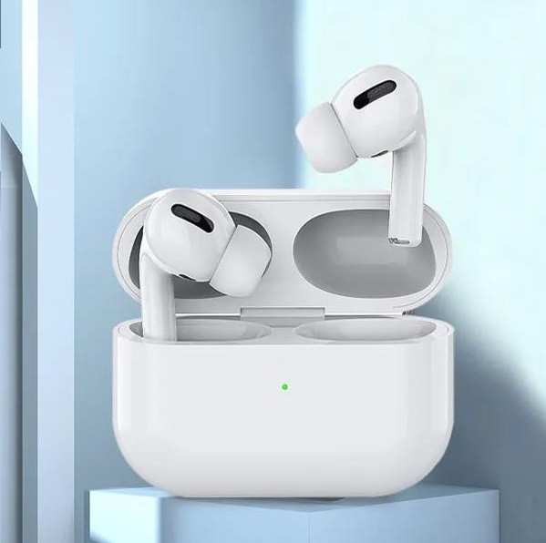 Бездротові навушники з мікрофоном Bluetooth в кейсі з безпровідною зарядкою WUW R146 Білий