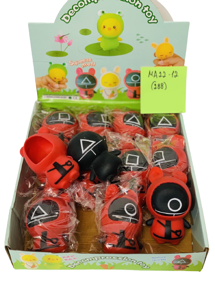 Іграшка cквіш-антистрес із серіалу Гра в кальмара Squid game MA22-12 H, фото 1
