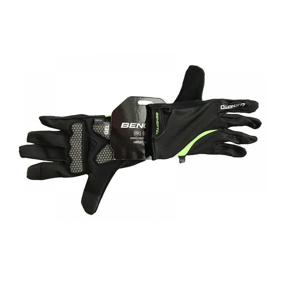 Рукавички велосипедні Benotto LCL-60080 (Green) закриті M та L