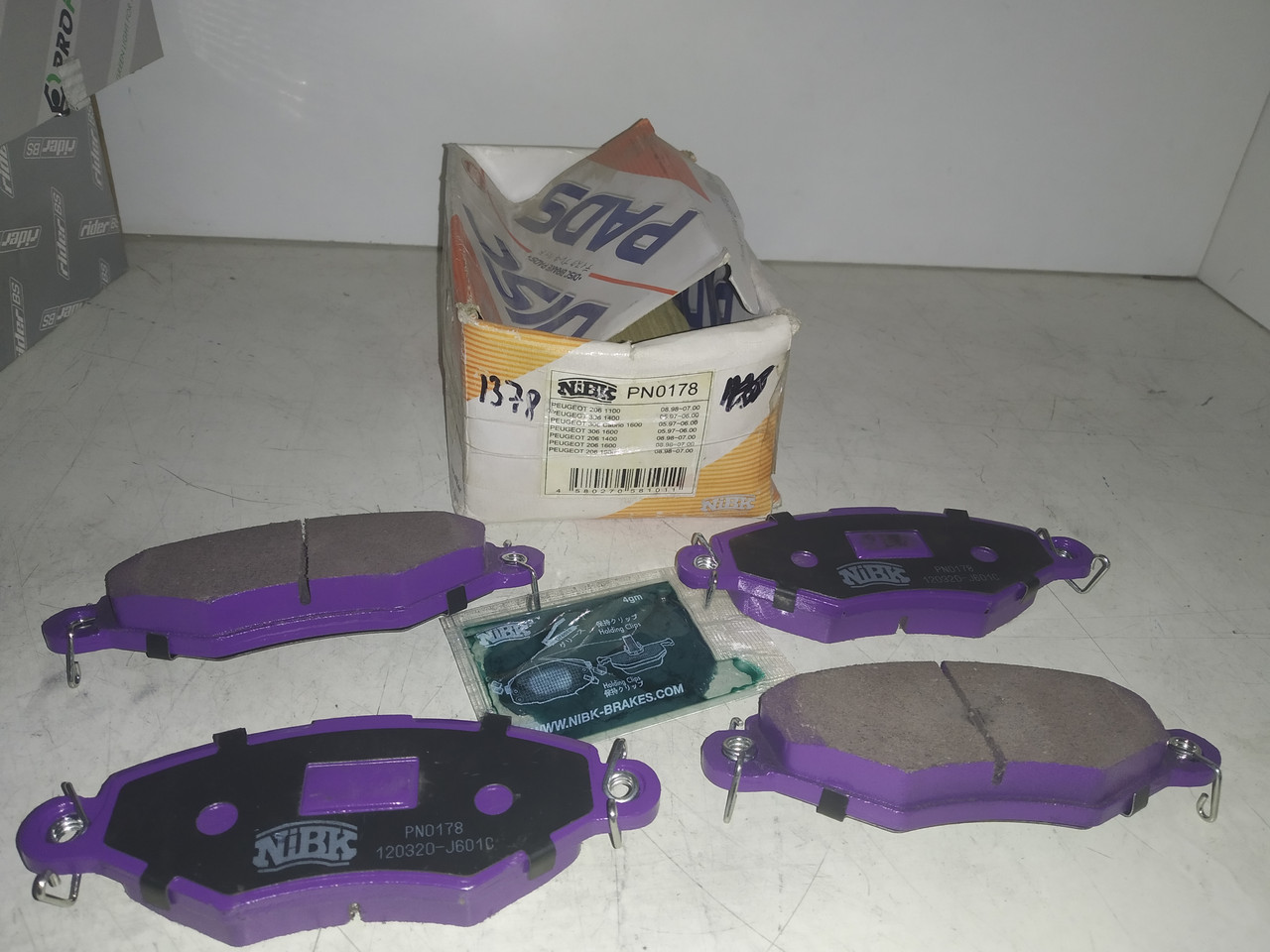 NIBK Колодки гальмівні передні CITROEN XSARA 98-05, PEUGEOT 206 98-, PEUGEOT 306 94-01, фото 1