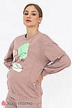 Світшот з накаткою для вагітних та годування Jenny SW-22.011 капучино, фото 4