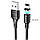 Магнітний зарядний кабель Hoco X52 Sereno USB — Lightning, 1 м, 2.4A, фото 3