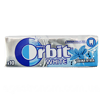Жувальна гумка свіжа мята Орбіт вайт Orbit White 14g 30шт/ящ (Код: 00-00010361)
