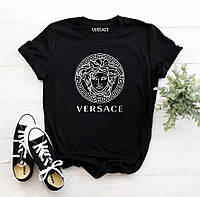 Мужская футболка Versace чёрная Версаче