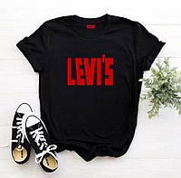 Мужская футболка Levis чёрная Левис