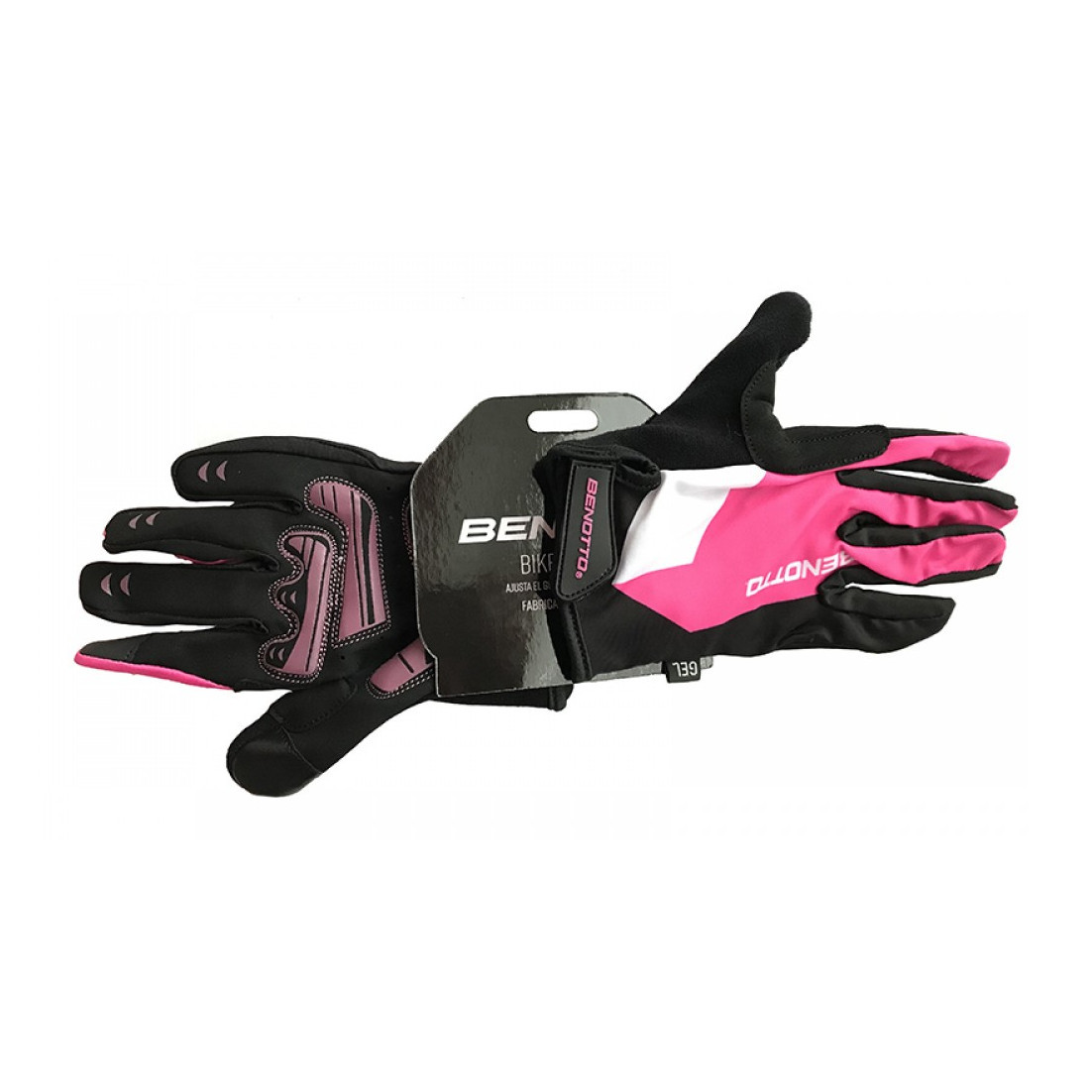 Рукавички велосипедні Benotto CG-78611 (Fuxia) закриті жіночі рожеві XS, S та M