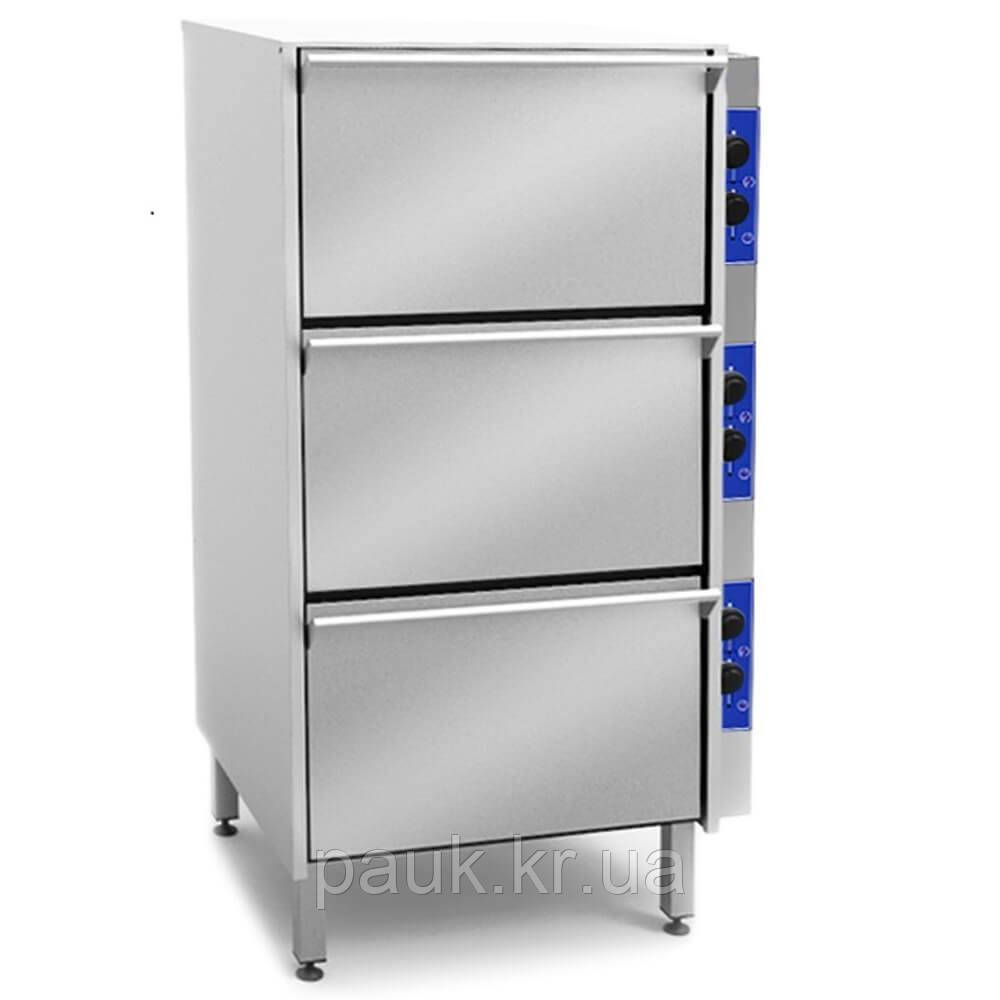 Промислова шафа жарочна ШЖ-3М-С, професійна електрична духовка, електрична піч трьохсекційна, цільна конструкція, фото 1