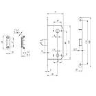 Клямка врізна Fuaro Magnet M96WC-50 BL-24 чорна, фото 4