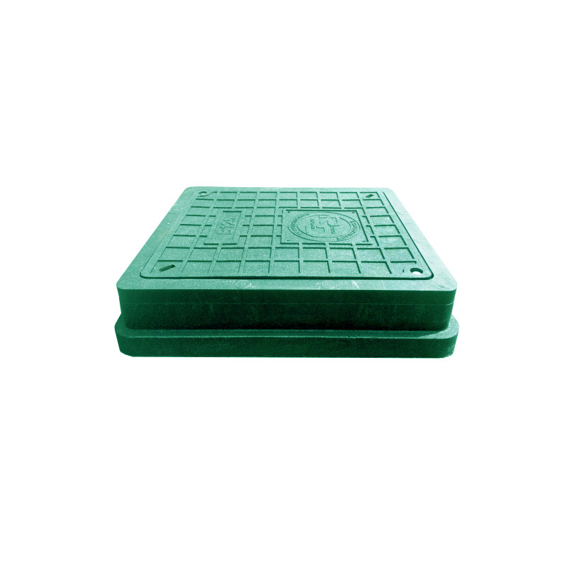 Люк полімерпіщаний легкий 400х450 з замком (А15) зелений Імпекс-груп
