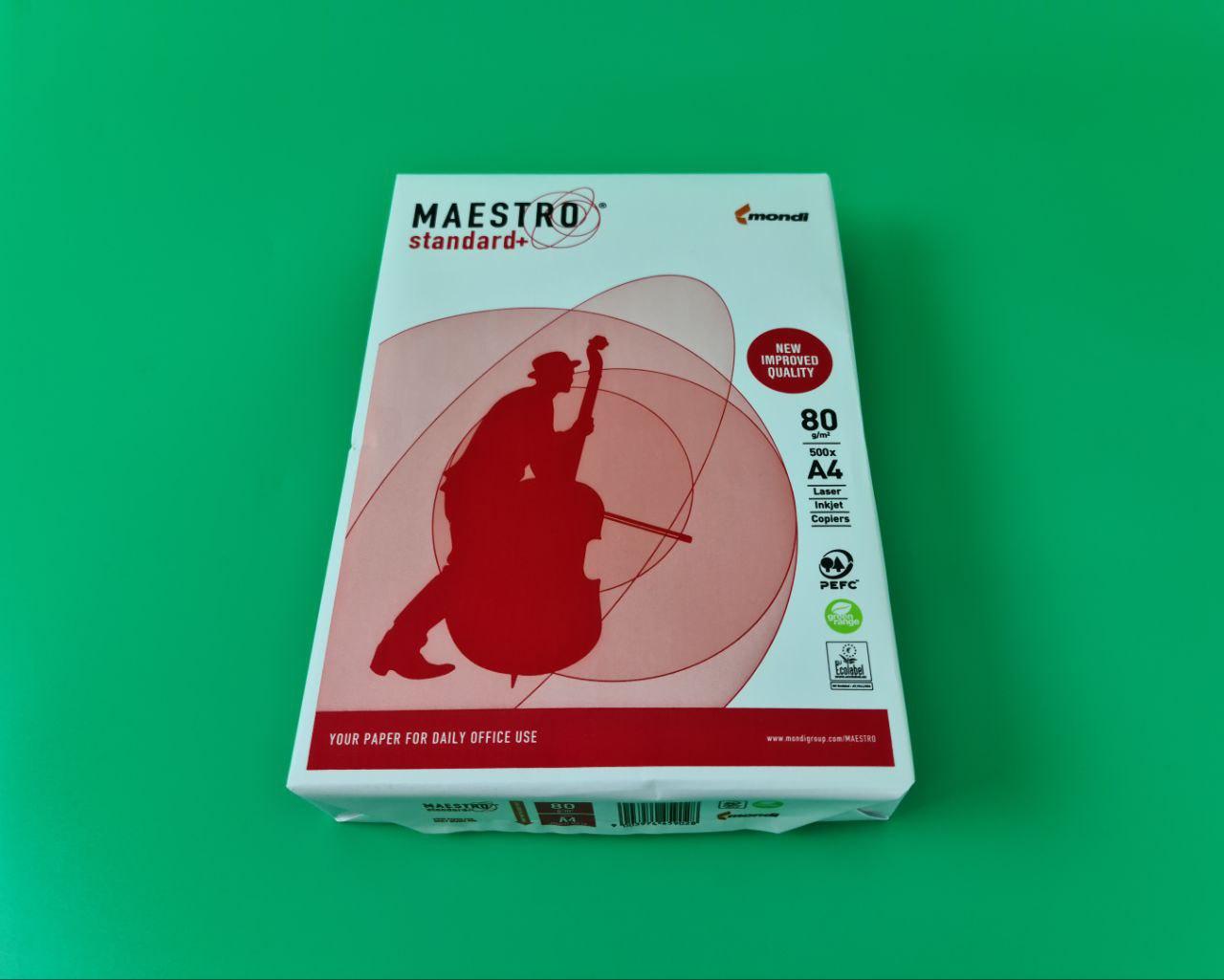 Папір для принтера А4 500листів MAESTRO standard+ (1 пачка), фото 1