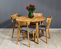 Комплект кухонный деревянный стол и стулья для дома №1