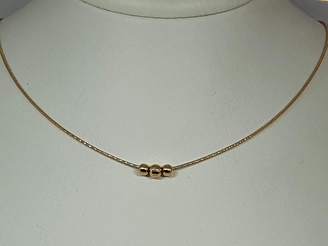 Золоте кольє Кульки.  508311030А-03Ш 40