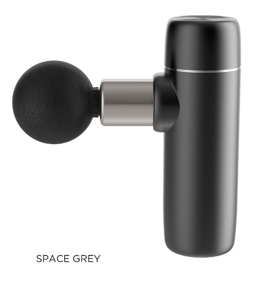 Ударний масажер для тіла Booster Mini QS Масажний пістолет для м'язів Grey