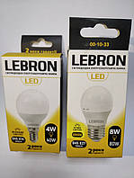 LED ЛАМПА LEBRON L-G45, 8W, Е27, 3000K, 700LM