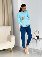 Джинсы для беременных WOW MOM FIT Утепленные Синие XL (1_5014)