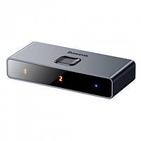 Перемикач HDMI-розгалужувач Baseus Matrix HDMI Splitter 2-in-1/1-in-2 Grey (CAHUB-BC0G)