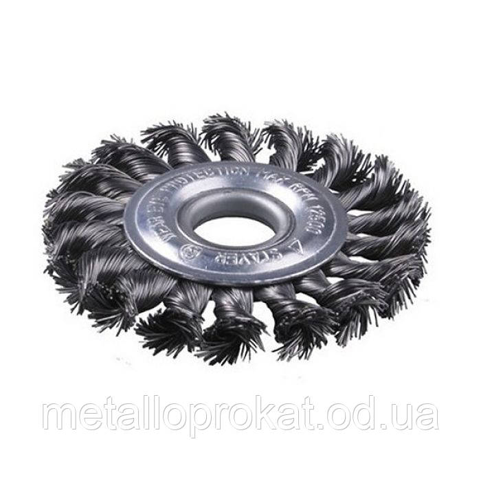 Щітка диск — 100 мм (сталь) округлий для КШМ, фото 1