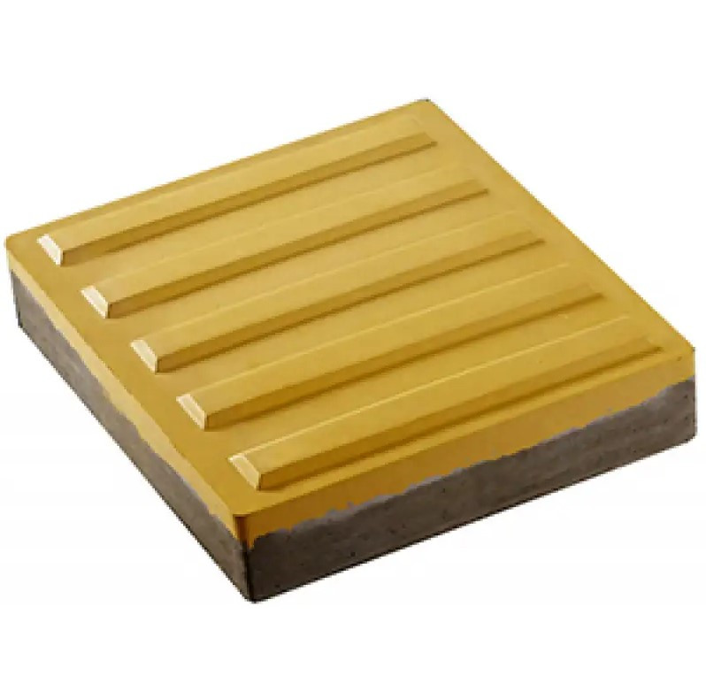 Тактильна плитка бетонна "Смуга" 500х500х60 жовта ДСТУ ISO 23599:2017