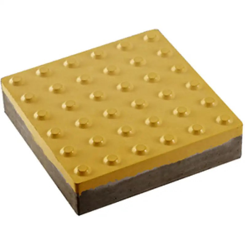Тактильна плитка бетонна "Конус" 500х500х60 жовта ДСТУ ISO 23599:2017