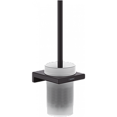 Йоржик для унітазу настінний HANSGROHE ADDSTORIS прямокутний скляний чорний 41752670