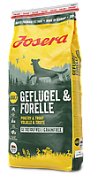 Сухой беззерновой корм Josera Geflugel and Forelle для активных собак с птицей и форелью 15 кг