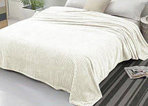 Покривало велюрове смуга (айворі) 200х220 см