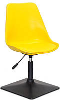 Стілець Albert 4BK — BASE жовтий 1006, на чорній квадратній опорі з регулюванням висоти, фото 2