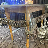 Скатертина силіконова з бахромою, колір: Капучіно (Під замовлення), фото 8