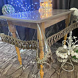 Скатертина силіконова з бахромою, колір: Капучіно (Під замовлення), фото 4