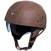 Открытый шлем для мотоцикла с очками, мотошлем для чоппера, ретро-каска KCO 328 размер L (59-60)