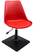 Стілець Albert 4BK — BASE червоний 323, на чорній квадратній опорі з регулюванням висоти, фото 2