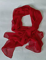 Жіночий шифоновий шарф. Червоний. Шифон 150х50 см