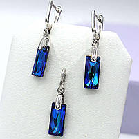 Срібний кулон із кришталем Swarovski "Королівський багет", фото 3