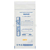 Крафт-пакеты для паровой и воздушной стерилизации Pro Steril 100х200 мм, 100 шт, белые