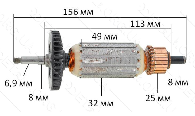 Якір болгарки Sparky M850Е фірмовий, фото 1