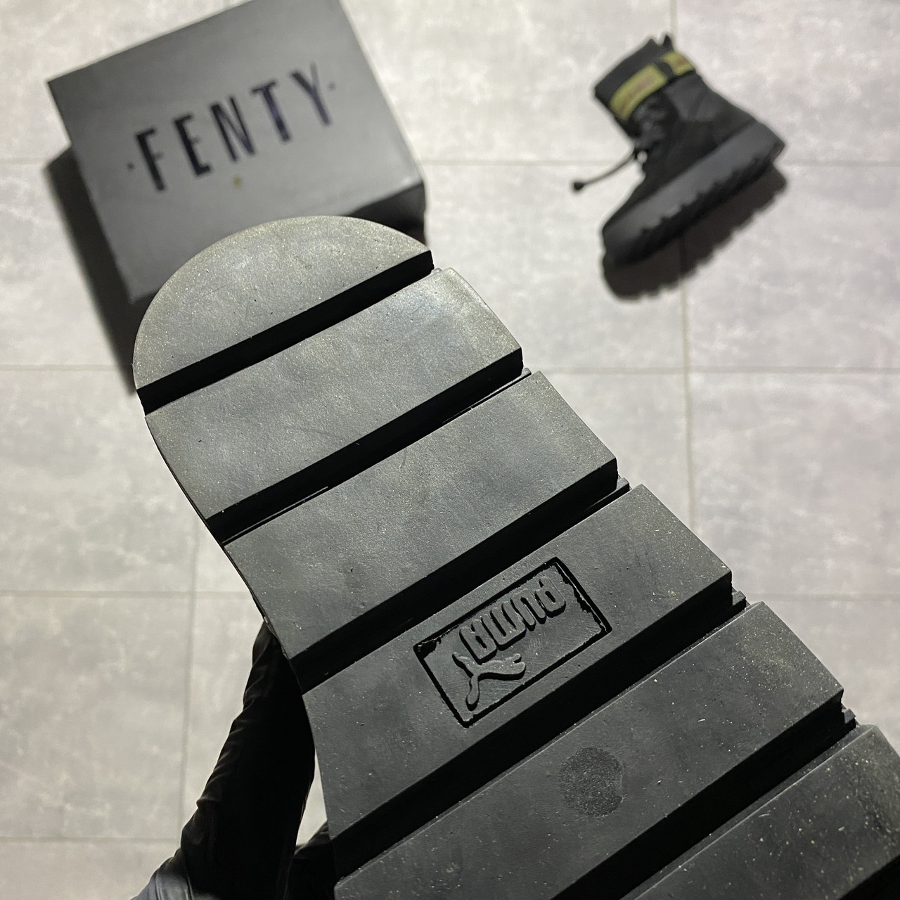 Puma fenty top boots black