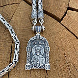 Срібний ланцюжок Круглий Лисий Хвіст із підвіскою Микола Чудотворець, фото 6