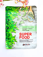 Тканевая маска для лица с экстрактом зеленого чая Eyenlip Super Food Green Tea Mask