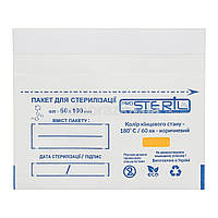 Крафт-пакети для парової та повітряної стерилізації Pro Steril 60х100 мм, білі, 100 шт